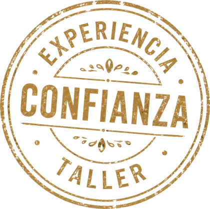 Sello de experiencia, confianza y taller
